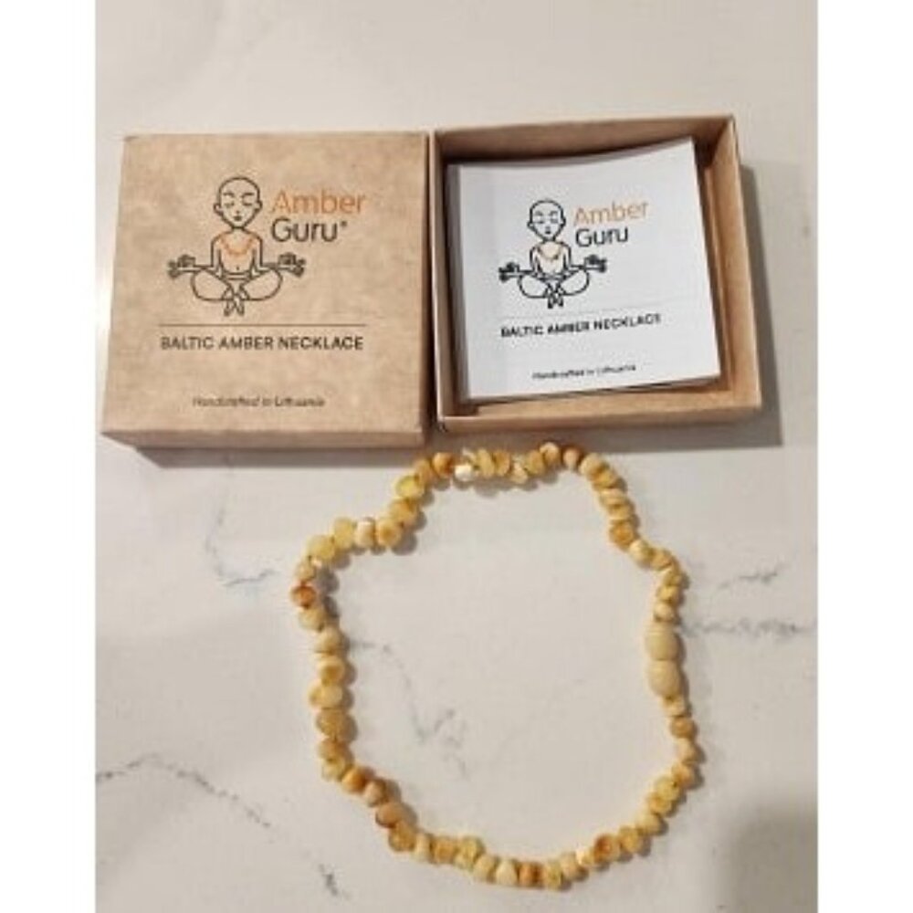 New Amber Necklace (Authentic, Certified) - 12.5 inches - Unisex Jewelry